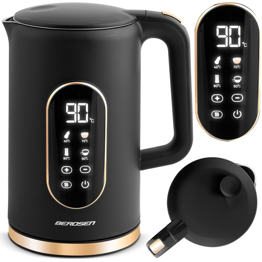 Elektrinis virdulys 1,7 l Berdsen BD-712 juodas-aukso sp.