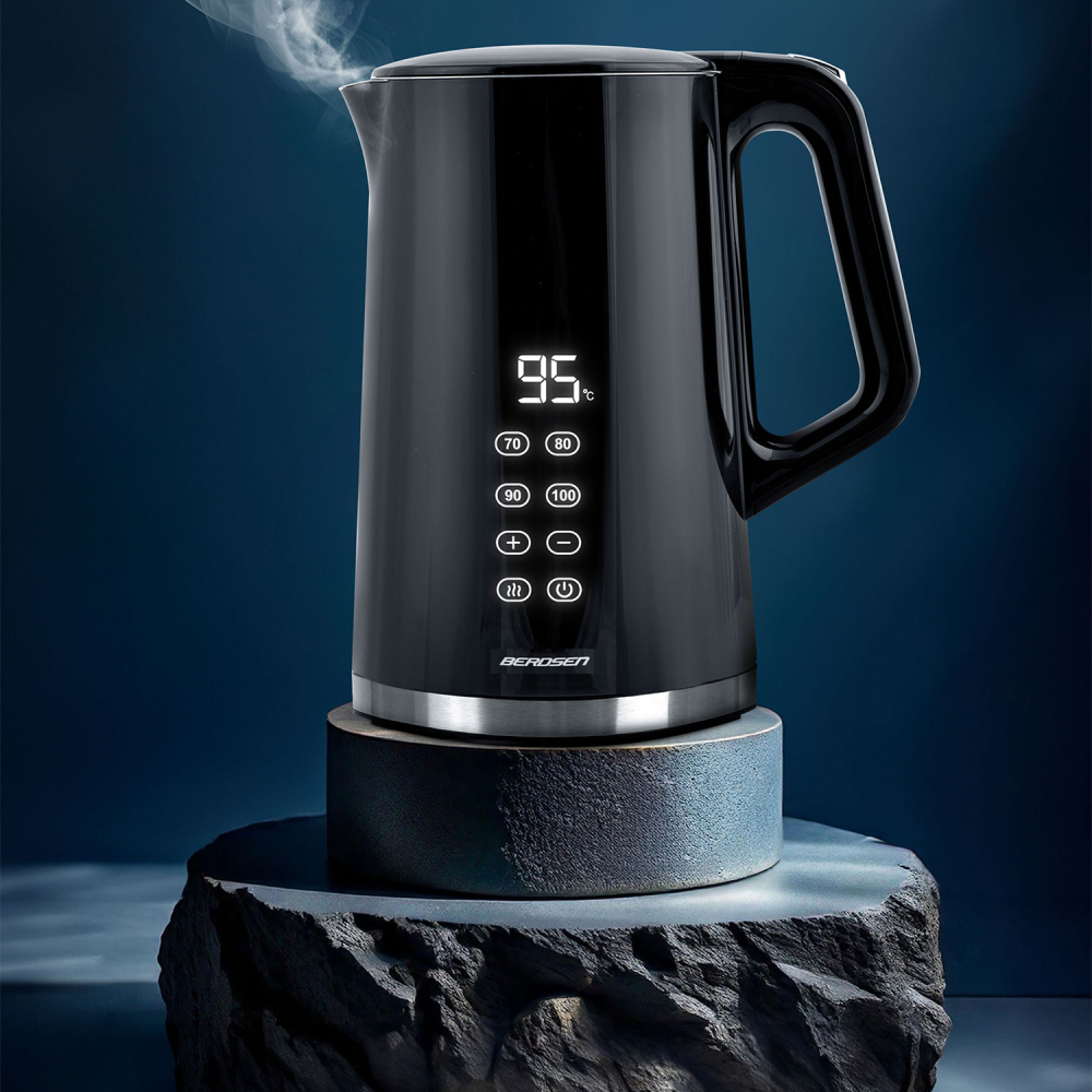 Elektrinis virdulys 1,7l Berdsen BD-71 juodas-sidabrinis-Namai, laisvalaikis, turizmas, Virtuvei-e-vaikas