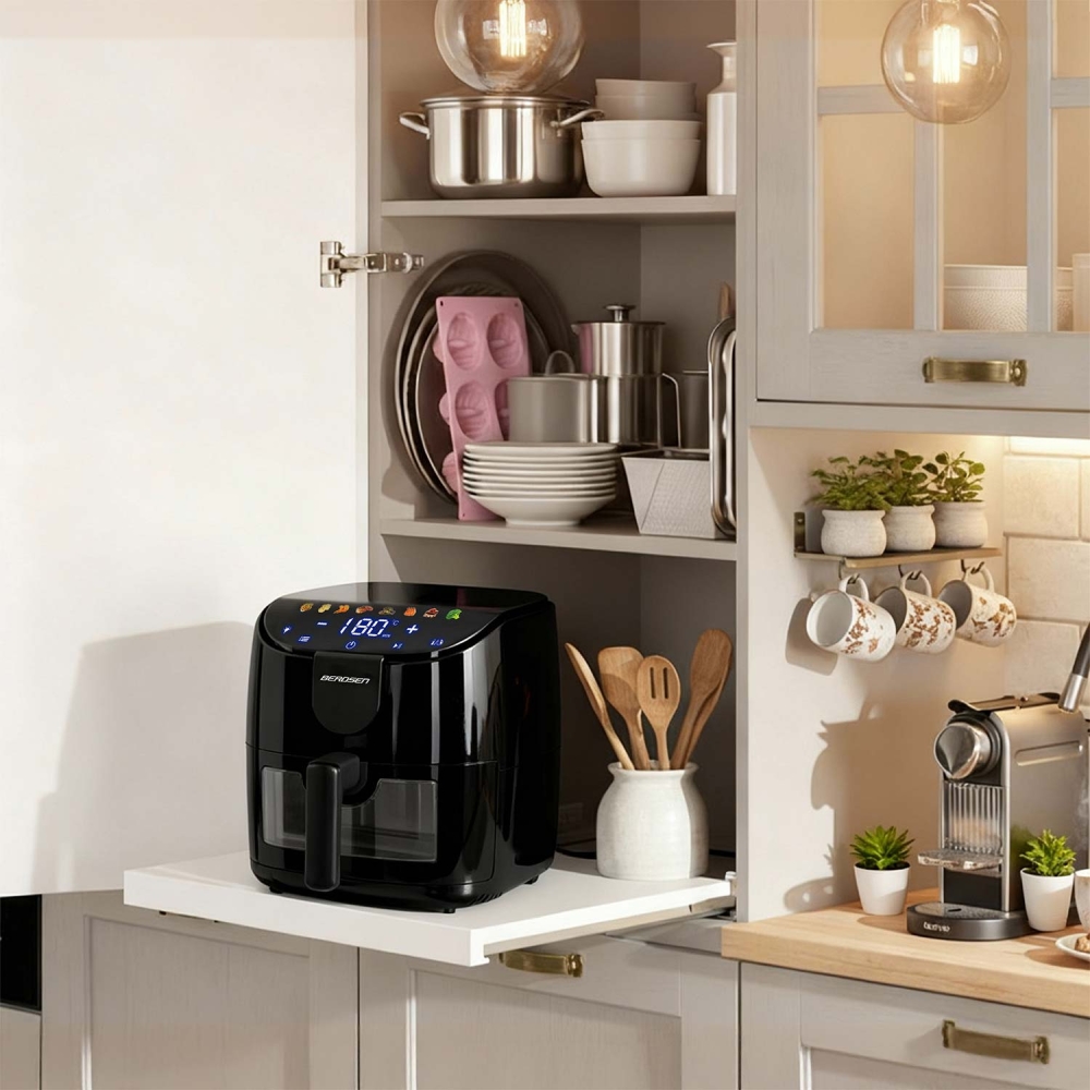 Karšto oro gruzdintuvė 4l Berdsen 1500W BD-658 juoda-Namai, laisvalaikis, turizmas, Virtuvei-e-vaikas
