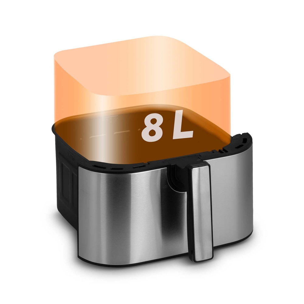 Karšto oro gruzdintuvė 8l Berdsen 1700W BD-659 sidabro sp.