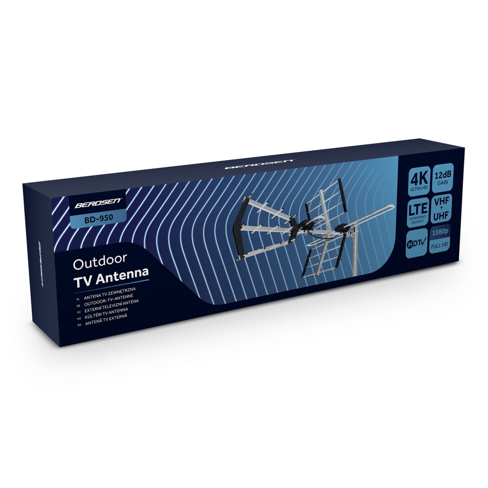 Lauko kryptinė TV antena ultra HD 4K Berdsen BD-950-Namai, laisvalaikis, turizmas, Namų apyvokos prekės-e-vaikas