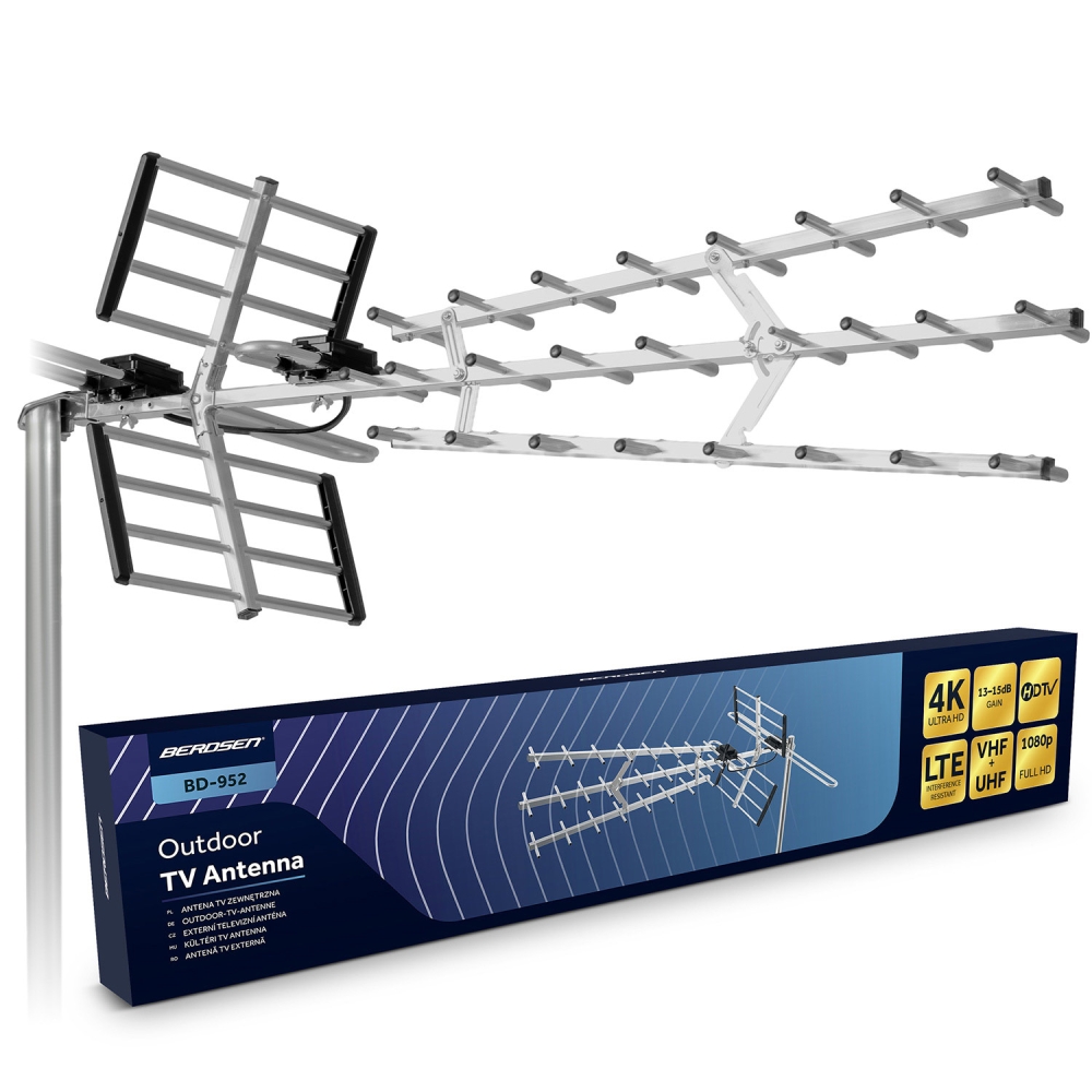 Lauko kryptinė TV antena ultra HD 4K Berdsen BD-952-Namai, laisvalaikis, turizmas, Namų apyvokos prekės-e-vaikas