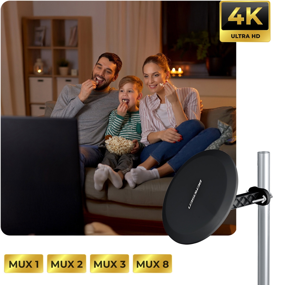 Vidaus lauko Ultra HD 4K TV antena Berdsen BD-955 juoda-Namai, laisvalaikis, turizmas, Namų apyvokos prekės-e-vaikas