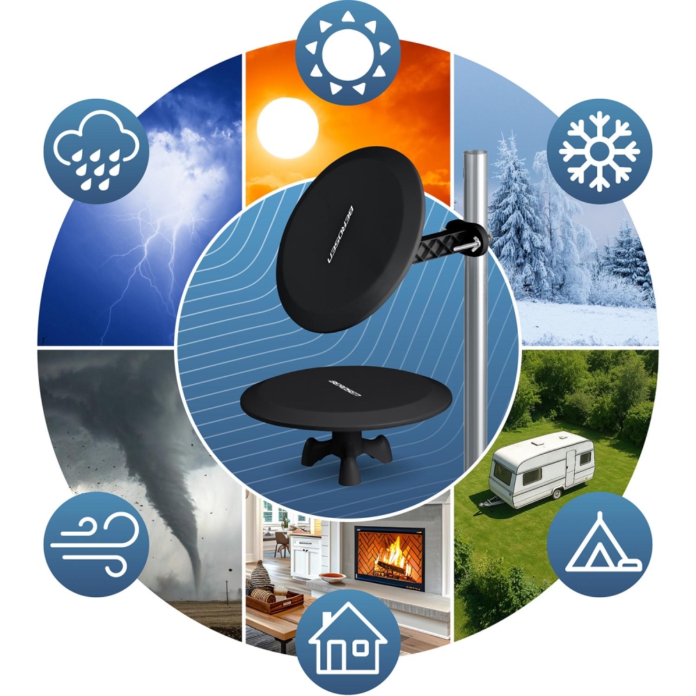 Vidaus lauko Ultra HD 4K TV antena Berdsen BD-955 juoda-Namai, laisvalaikis, turizmas, Namų apyvokos prekės-e-vaikas