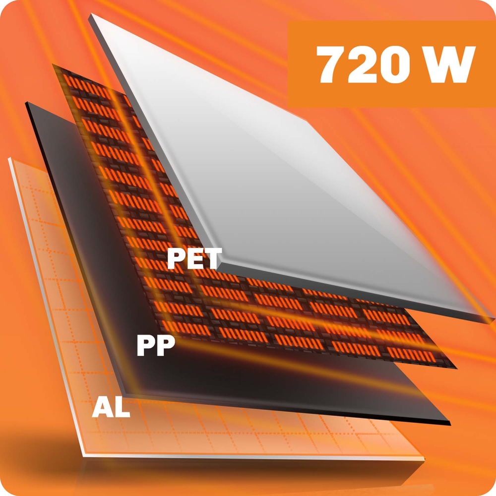 Infraraudonųjų spindulių šildytuvas 720 W Berdsen BD-983 nuotolinio valdymo WiFi programa-Namai, laisvalaikis, turizmas, Namų ap