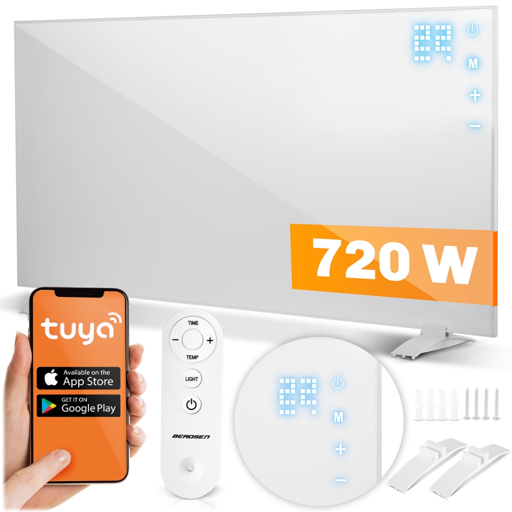 Infraraudonųjų spindulių šildytuvas 720 W Berdsen BD-983 nuotolinio valdymo WiFi programa-Namai, laisvalaikis, turizmas, Namų ap