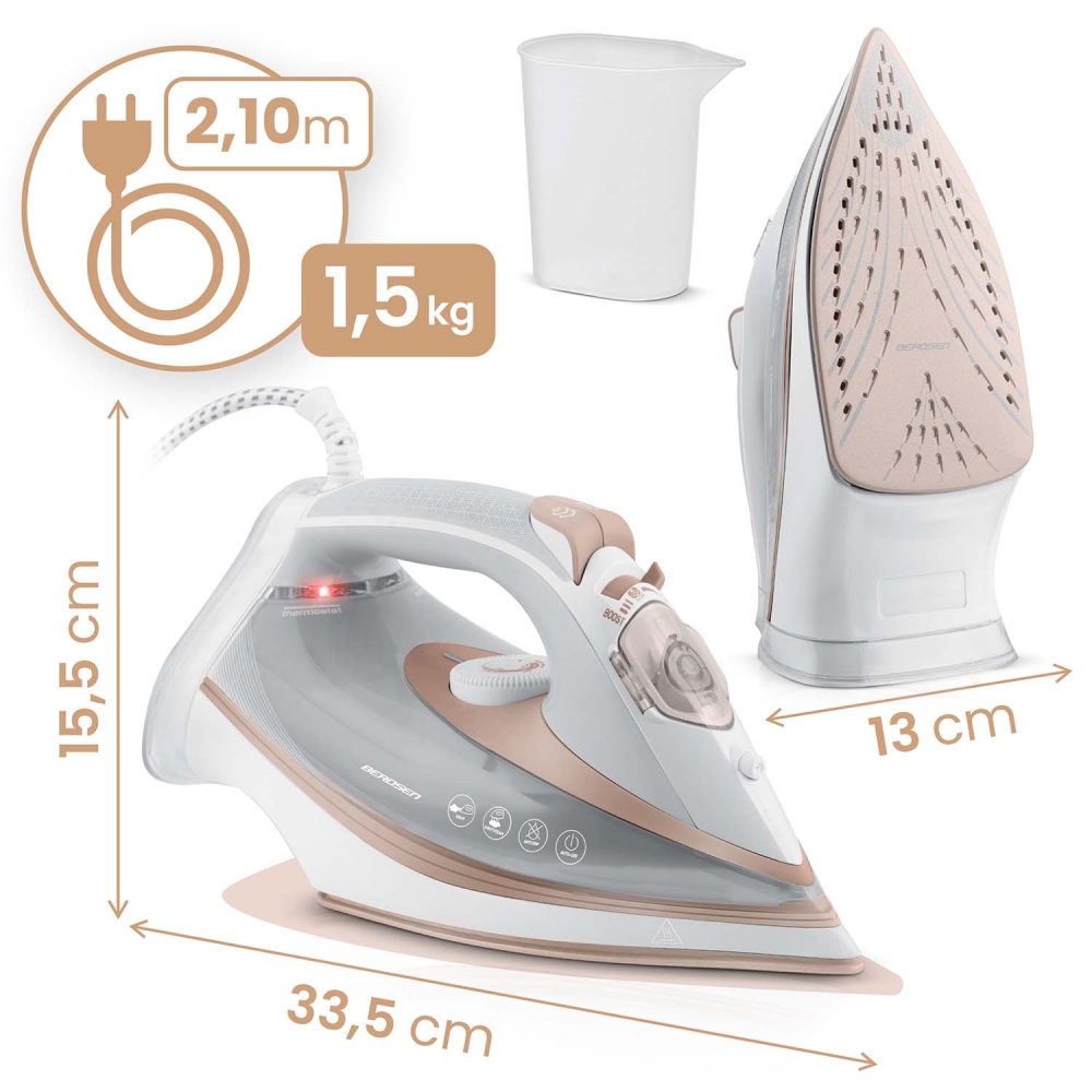 Garinis lygintuvas 3000W Berdsen BD-332 su keramine danga, veikiantis vertikaliai-Namai, laisvalaikis, turizmas, Namų apyvokos p