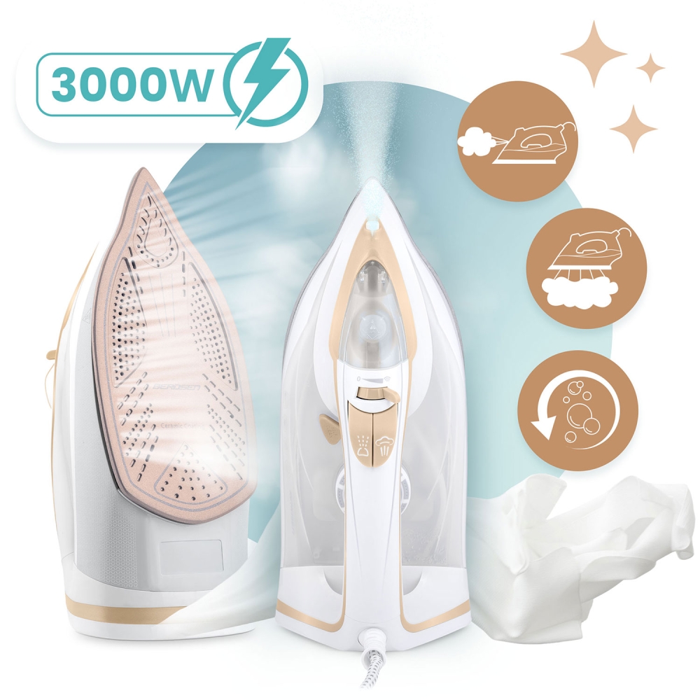Garinis lygintuvas 3000W Berdsen BD-330 su keramine danga vertikalus veikimas-Namai, laisvalaikis, turizmas, Namų apyvokos prekė