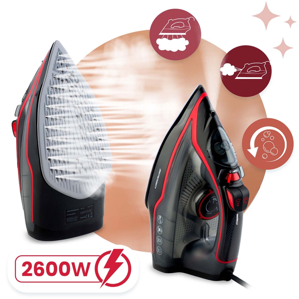Garinis lygintuvas 2600W Berdsen BD-331 su keramine danga vertikalus veikimas-Namai, laisvalaikis, turizmas, Namų apyvokos prekė