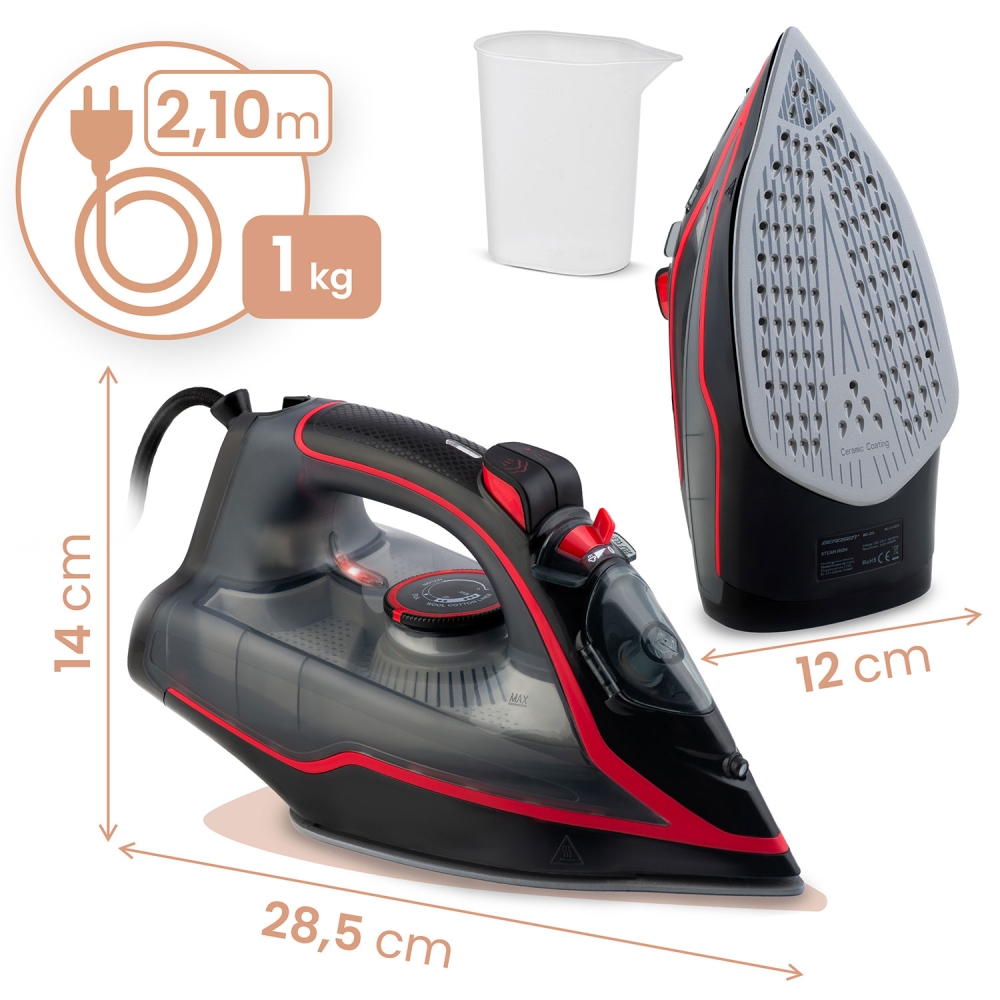 Garinis lygintuvas 2600W Berdsen BD-331 su keramine danga vertikalus veikimas-Namai, laisvalaikis, turizmas, Namų apyvokos prekė