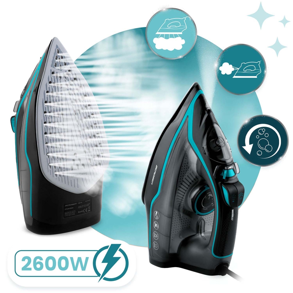 Garinis lygintuvas 2600W Berdsen BD-331 su keramine danga vertikalus veikimas-Namai, laisvalaikis, turizmas, Namų apyvokos prekė