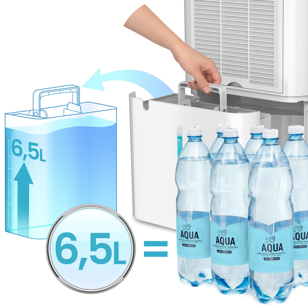 Kompresorinis oro sausintuvas - drėgmės sugėriklis 25l/24h drėgmės reguliatorius Berdsen BD-533 baltas-Namai, laisvalaikis, turi