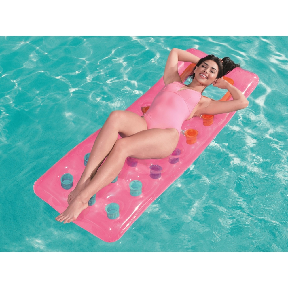 Paplūdimio čiužinys su langu 188 x 71 cm Bestway 43040 rožinis-Žaislai, Lauko žaislai, Pripučiami ratai, žaislai, čiužiniai-e-va