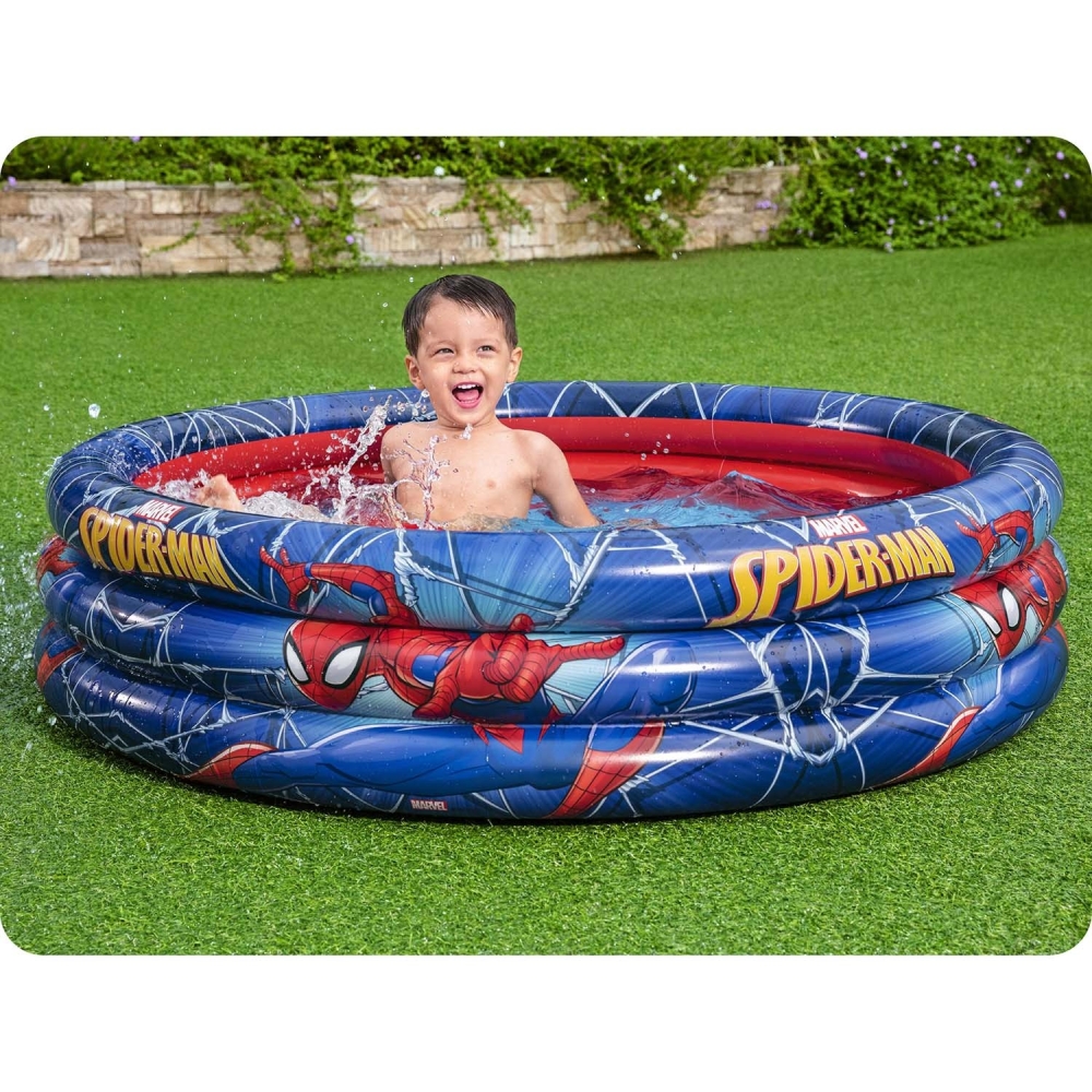 Pripučiamas baseinas 122 x 30 cm Spiderman Bestway 98018-Žaislai, Lauko žaislai, Baseinai, Pripučiami baseinai-e-vaikas