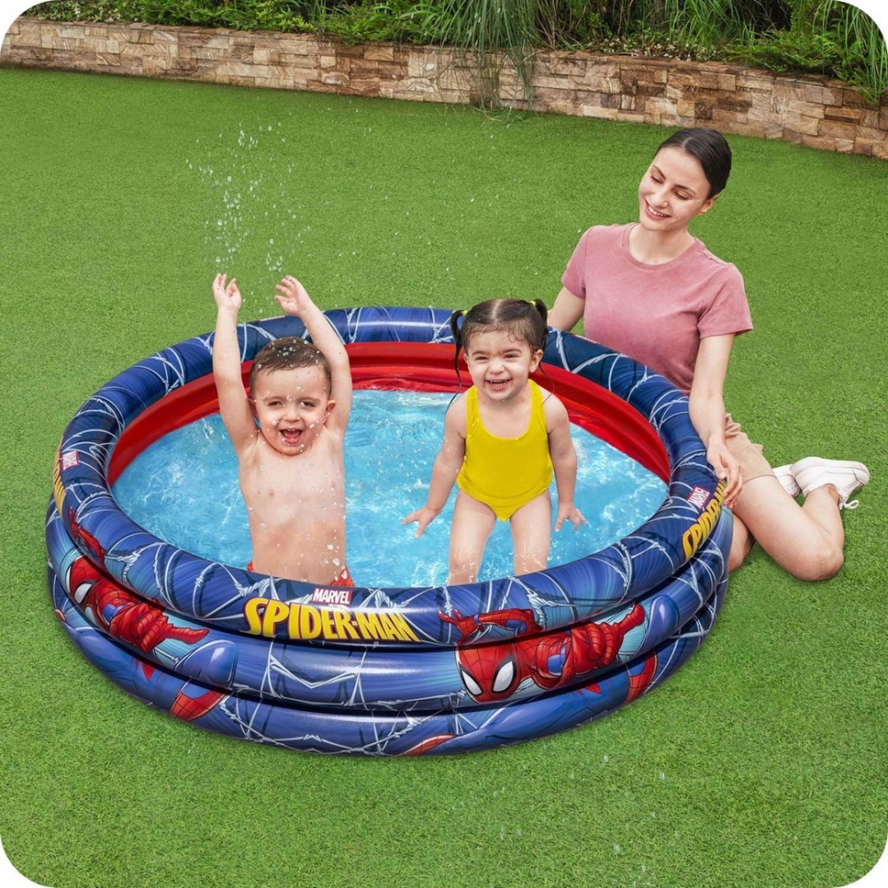 Pripučiamas baseinas 122 x 30 cm Spiderman Bestway 98018-Žaislai, Lauko žaislai, Baseinai, Pripučiami baseinai-e-vaikas