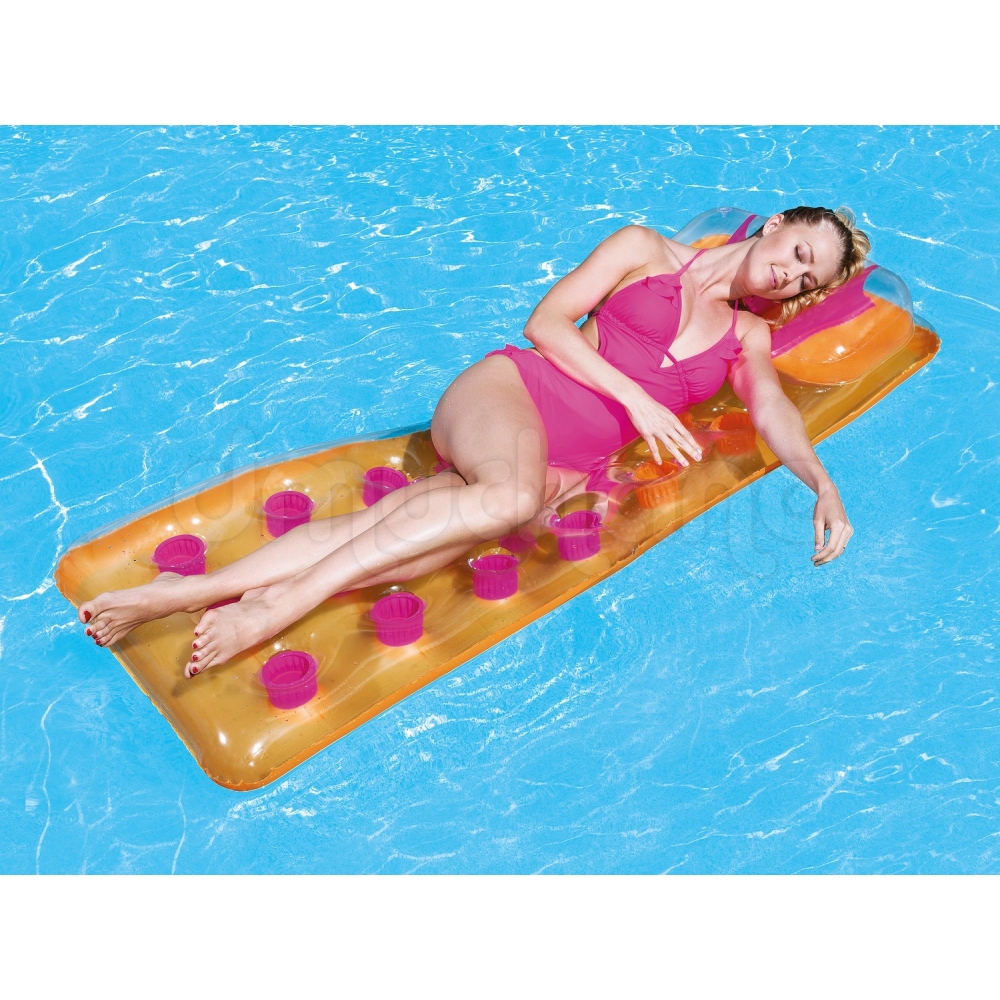 Materac dmuchany do pływania 3 kolory 188 x 71 cm Bestway 43015 pomarańczowy