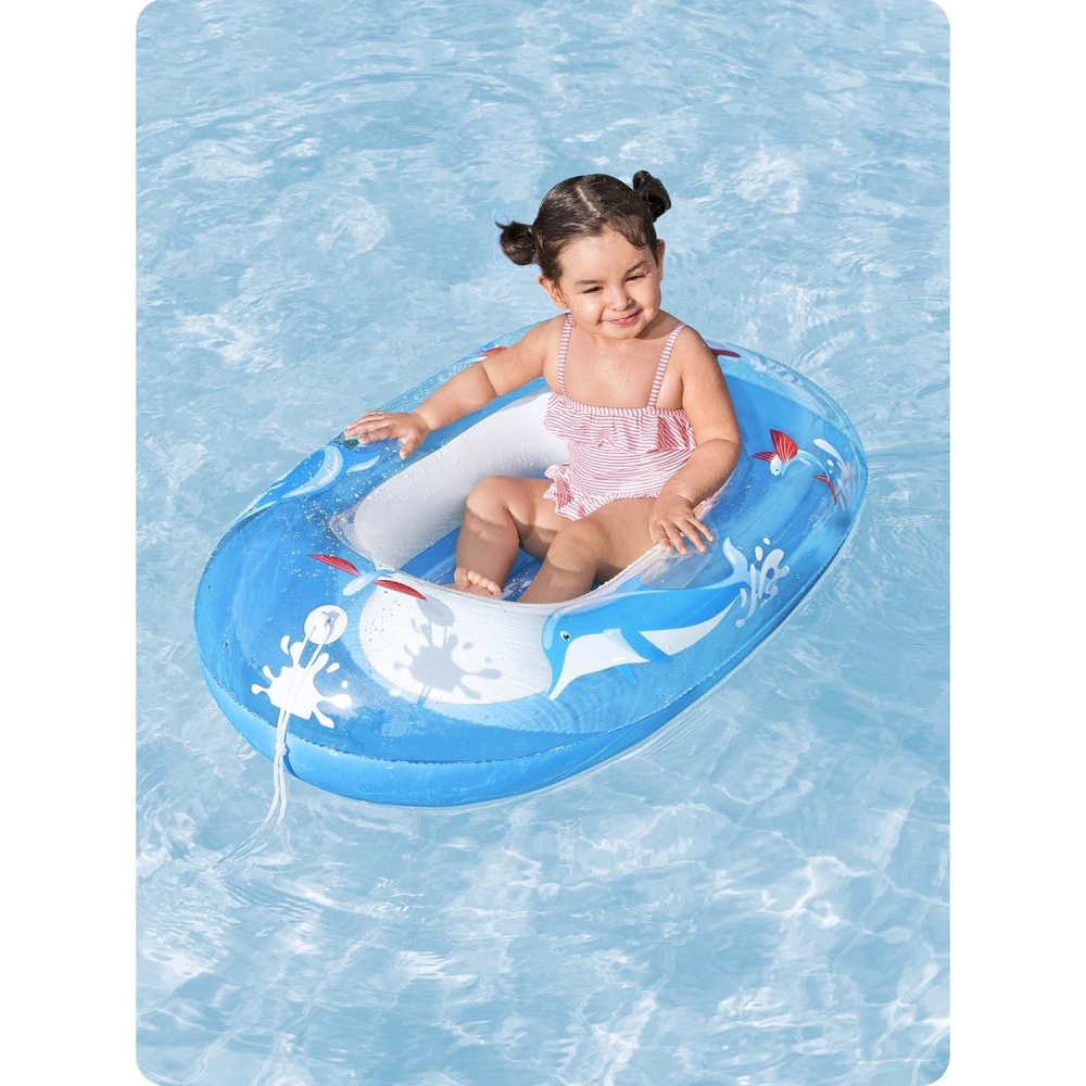 Pripučiama valtis Delfinas 102 x 69 cm Bestway 34037-Žaislai, Lauko žaislai, Pripučiami ratai, žaislai, čiužiniai-e-vaikas