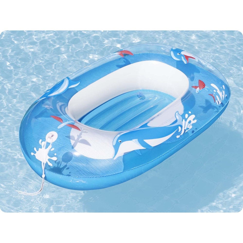 Pripučiama valtis Delfinas 102 x 69 cm Bestway 34037-Žaislai, Lauko žaislai, Pripučiami ratai, žaislai, čiužiniai-e-vaikas