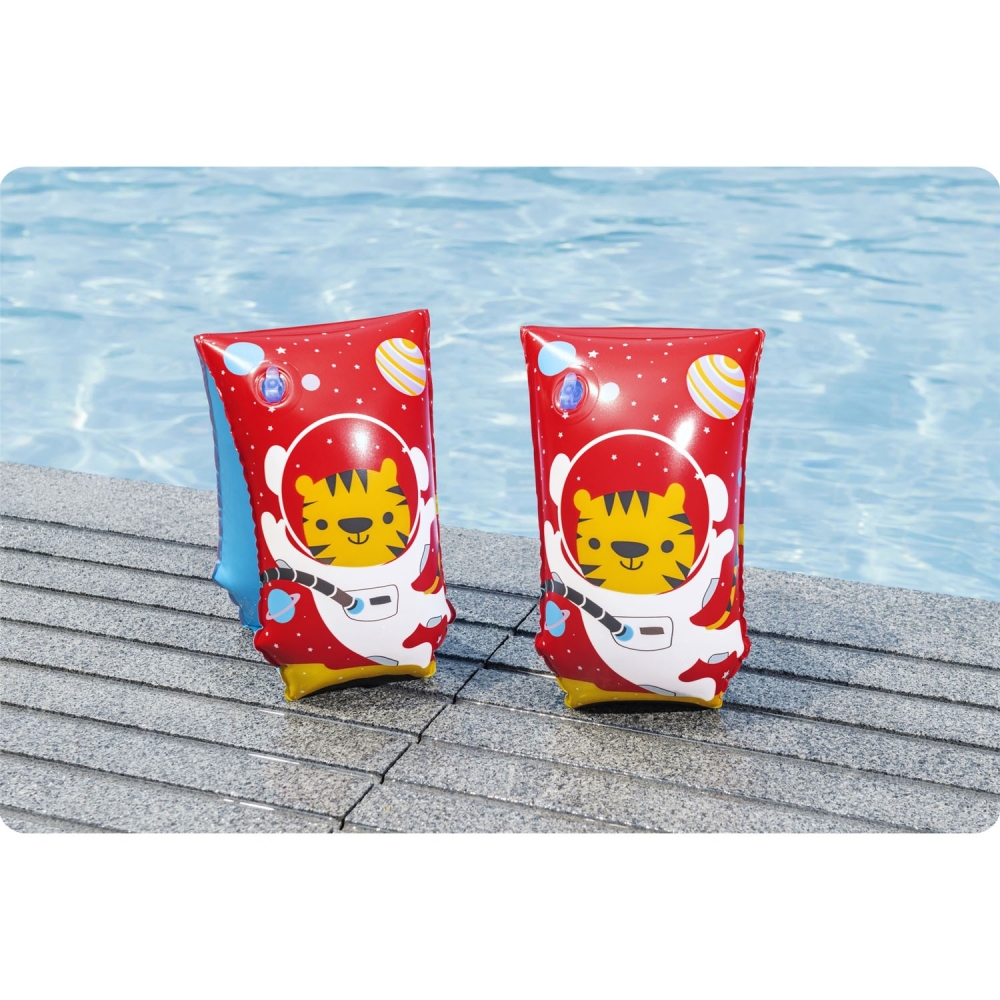 Vaikiškos plaukimo rankovės 30 x 15 cm Bestway 32102 Tigras-Žaislai, Lauko žaislai, Vandens ir smėlio žaislai, Nardymo, plaukimo