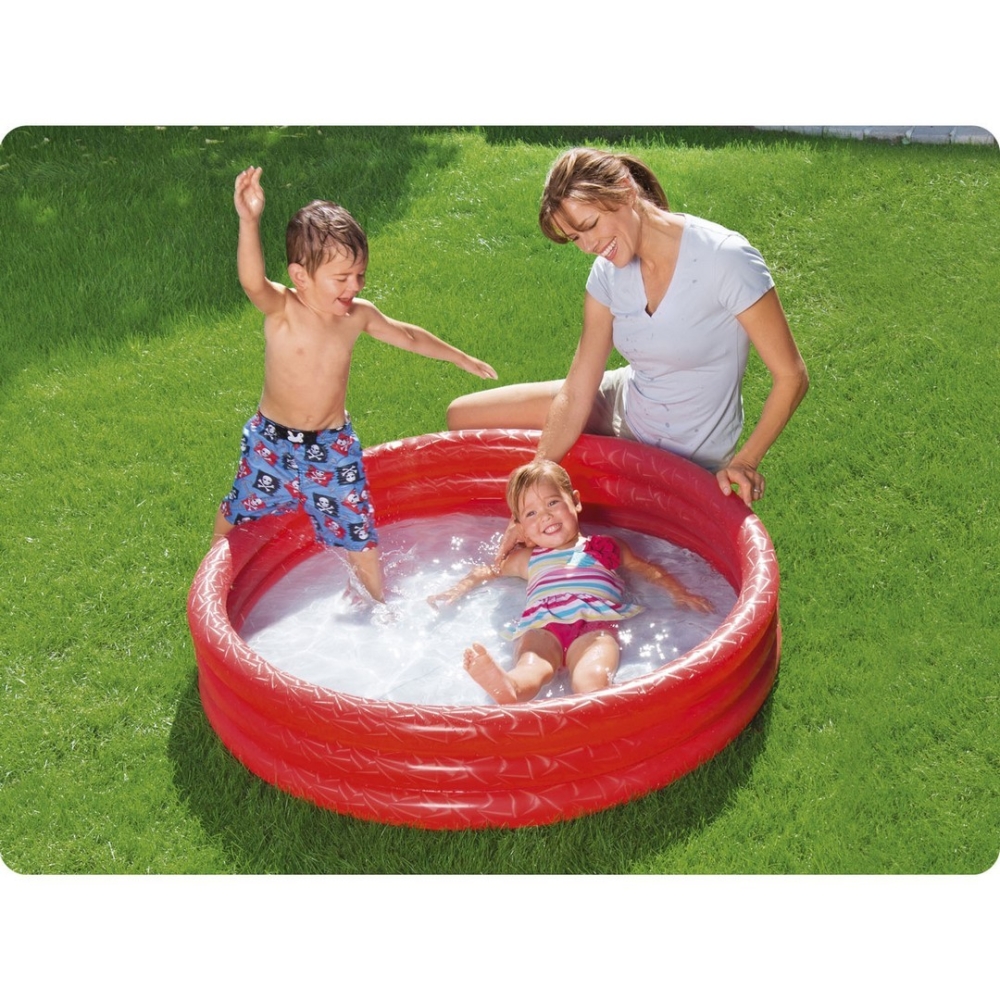 Pripučiamas baseinas 122 x 25 cm Bestway 51025 - raudonas-Žaislai, Lauko žaislai, Baseinai, Pripučiami baseinai-e-vaikas