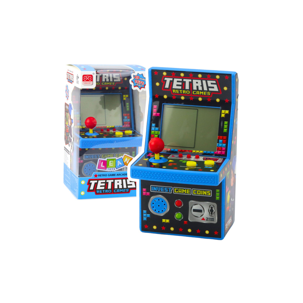 Mini Tetris Retro žaidimų mašina 49 žaidimai 1676 mėlyni lygiai-Žaislai, Stalo žaidimai, Žaidimų konsolės-e-vaikas