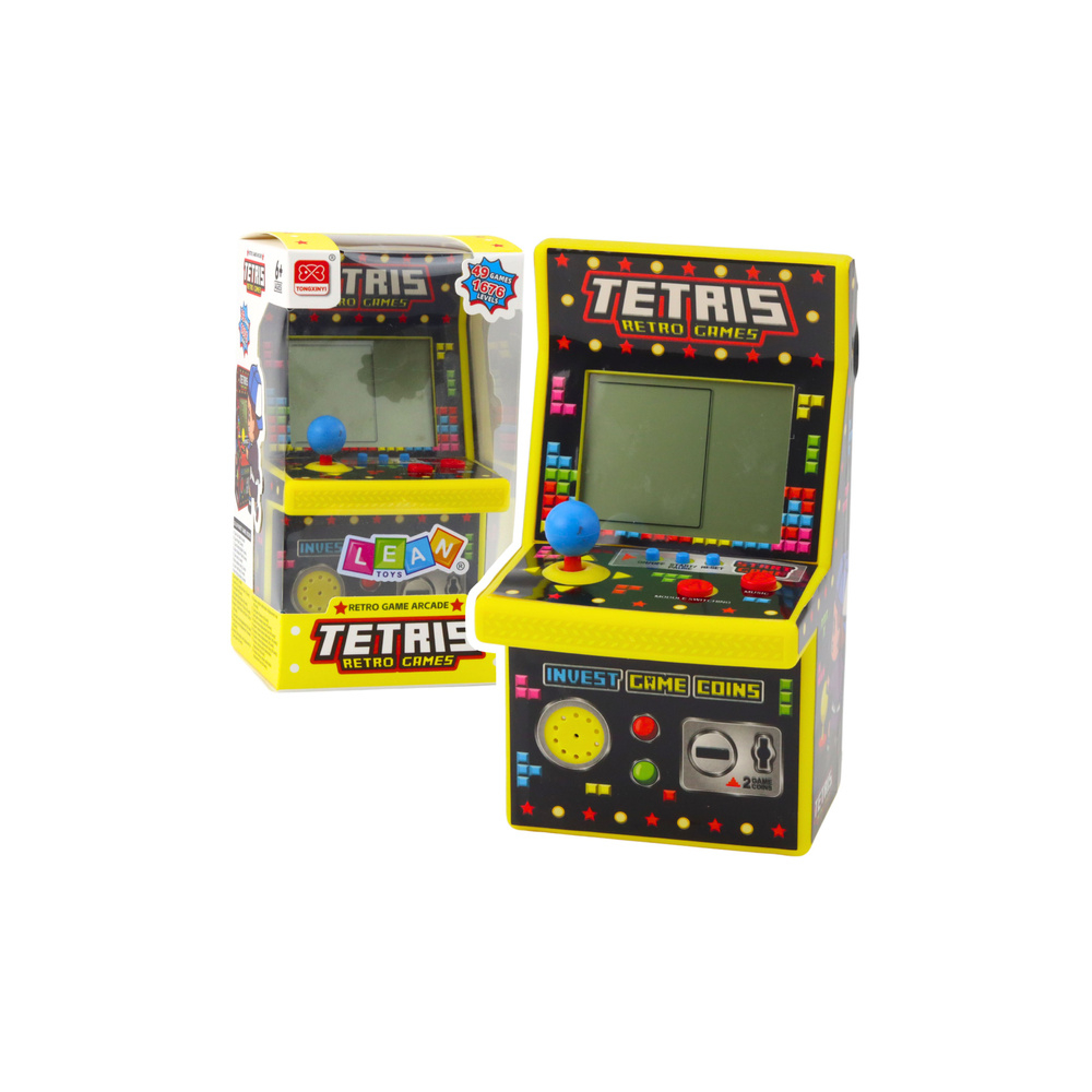 Mini Tetris Retro 49 žaidimai 1676 lygiai Geltona-Žaislai, Stalo žaidimai, Žaidimų konsolės-e-vaikas