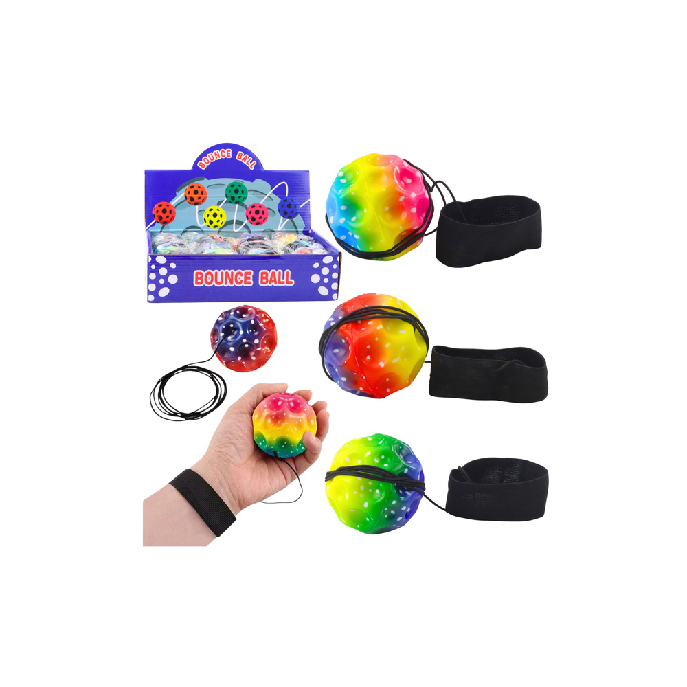 Piłeczka Księżycowa Na Gumce Do Ćwiczeń Zręczności Wgłębienia 6,5 cm