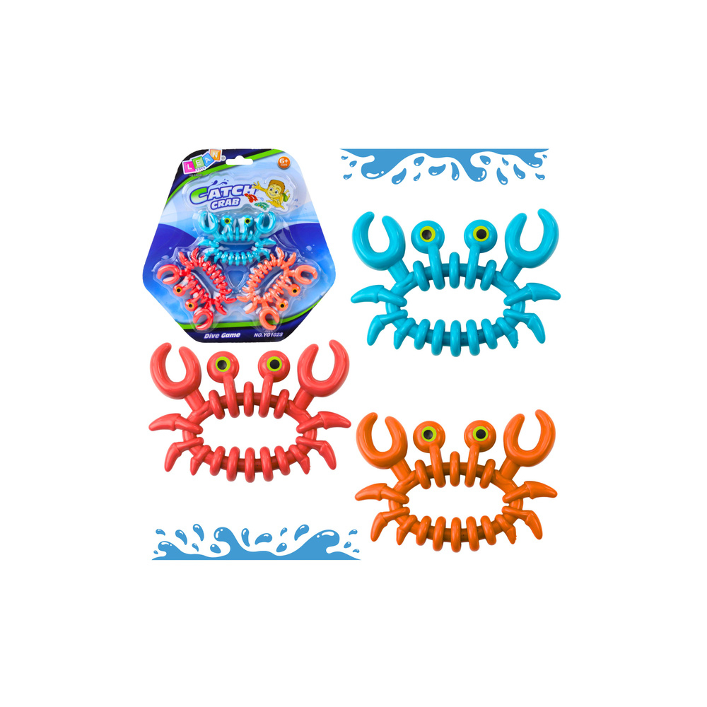 Nardymo žaislai Pramogos vandenyje Spalvoti krabai 3 vnt-Žaislai, Lauko žaislai, Vandens ir smėlio žaislai, Nardymo, plaukimo re