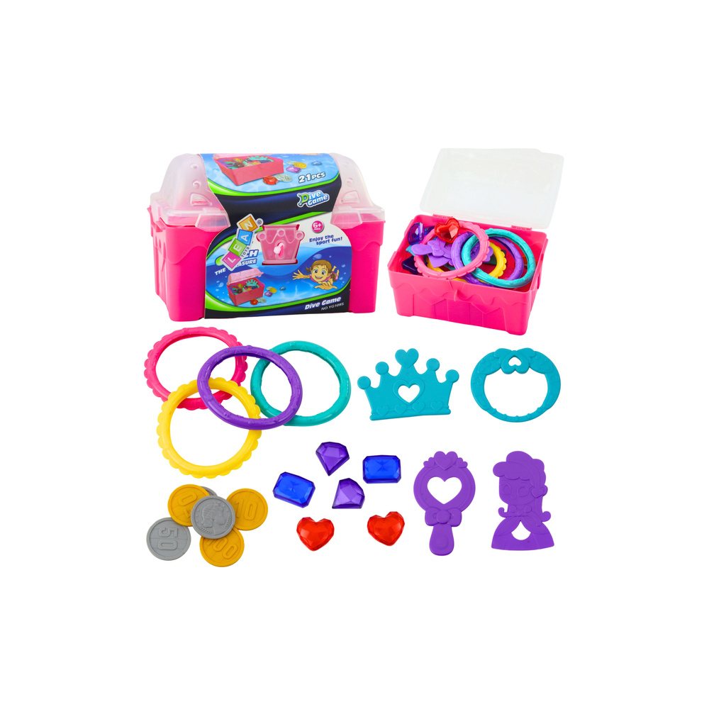 Lobių skrynios nardymo rinkinys Pramogos vandenyje 21 el.-Žaislai, Lauko žaislai, Vandens ir smėlio žaislai, Nardymo, plaukimo r