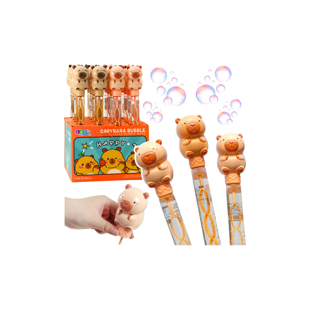 Bańki Mydlane Duża Różdżka Rozkładana Kapibara 35 cm 120 ml