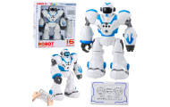 Interaktyvus nuotoliniu būdu valdomas robotas RC 16 funkcijų Šviesos garsai Mėlyna-Žaislai, Robotai-e-vaikas