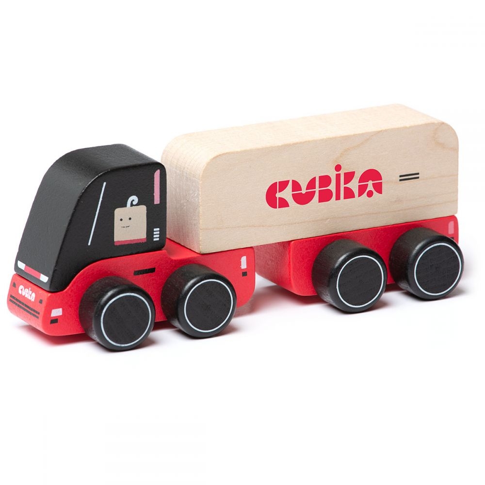 Mediniai automobiliai Sunkvežimis Cubika_1-Žaislai, Kūdikiams, Mediniai, Žaislai mažyliams (iki 4 m.