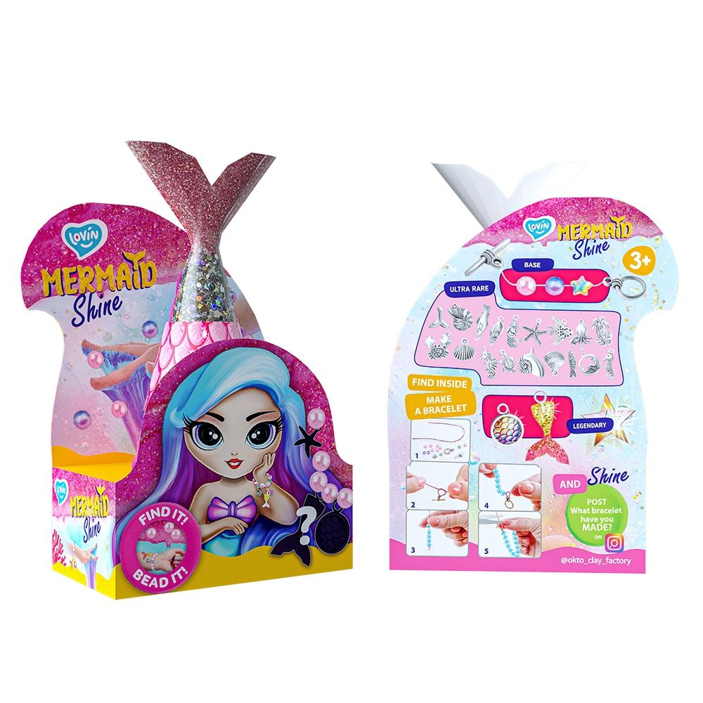 Antistresinė Slime masė Mermaid Shine Pink ir Charms staigmena-Žaislai, Kūrybiniai žaislai, Lipdymas-e-vaikas