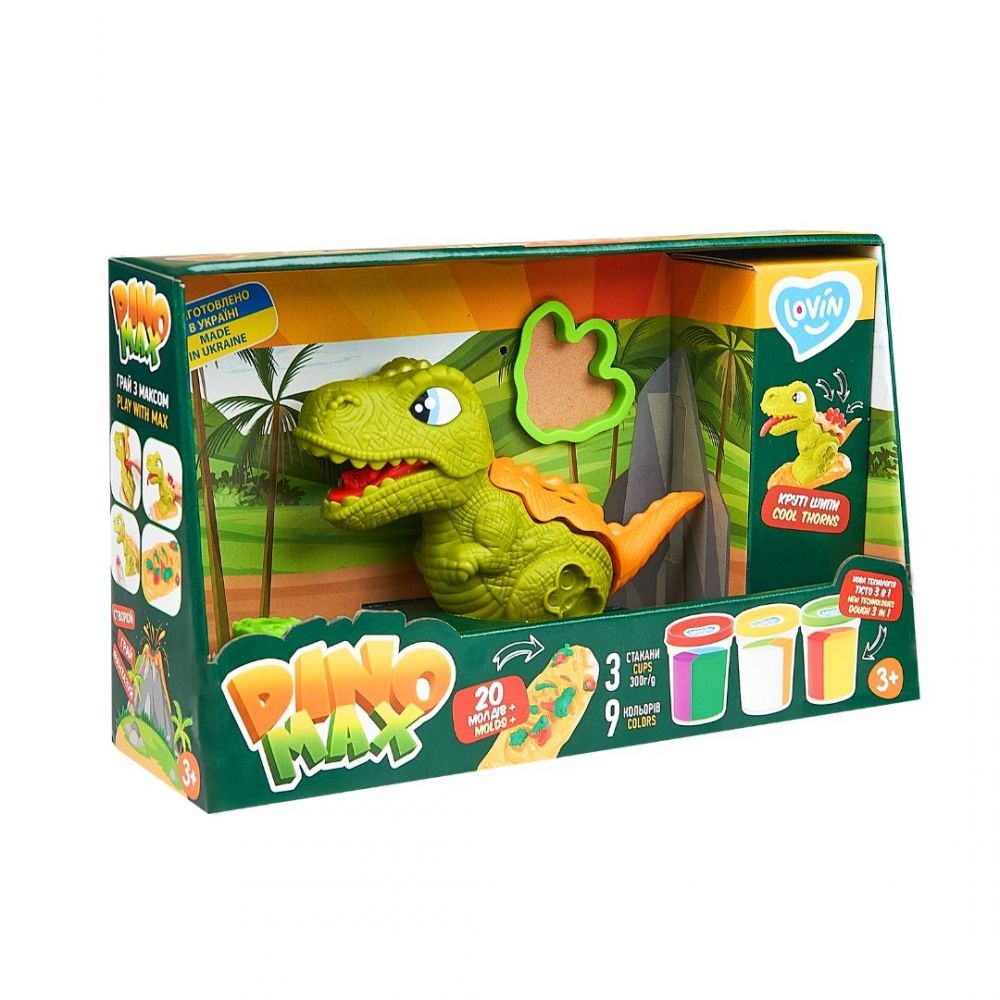 Kūrybinis modeliavimo ir lipdymo rinkinys Play Dough - Dino Max-Žaislai, Kūrybiniai žaislai, Lipdymas-e-vaikas