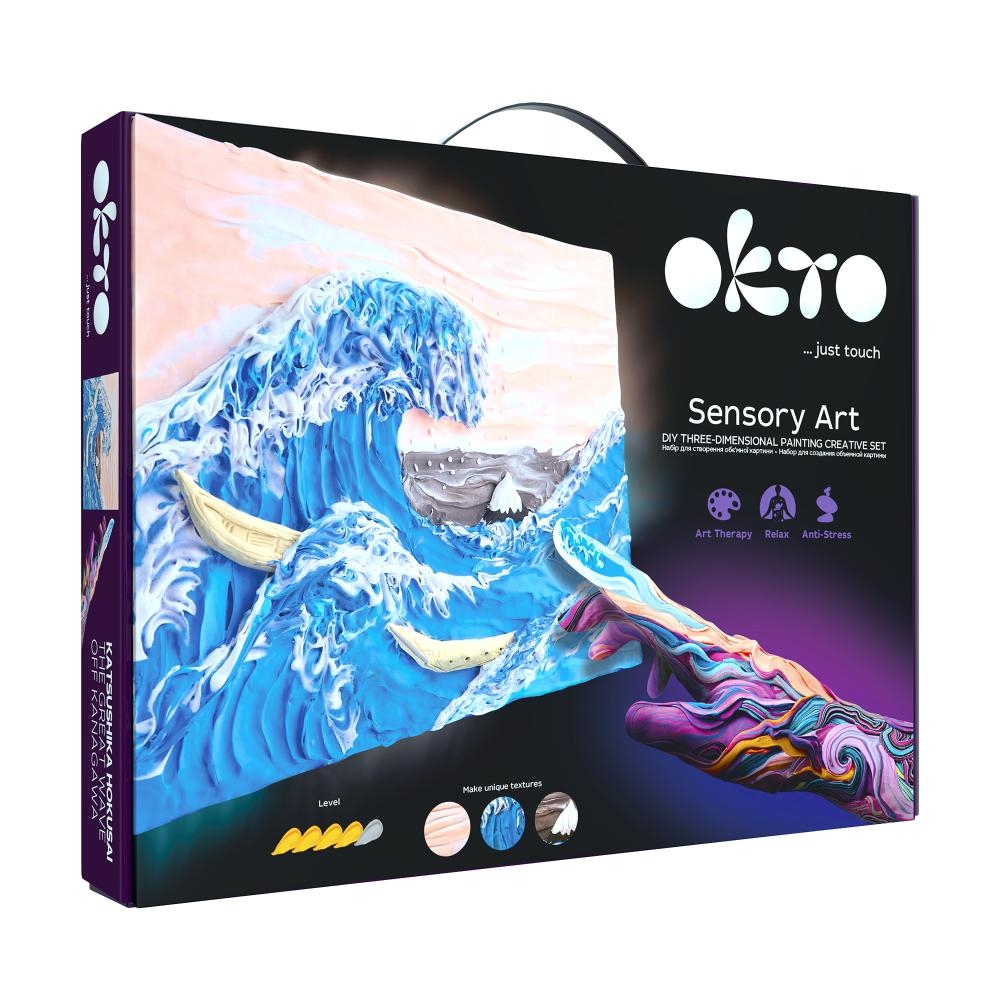 Kūrybinis Modelino rinkinys - 3D tapyba Big wave in Kanagawa (30*40 cm)-Žaislai, Kūrybiniai žaislai, Lipdymas-e-vaikas