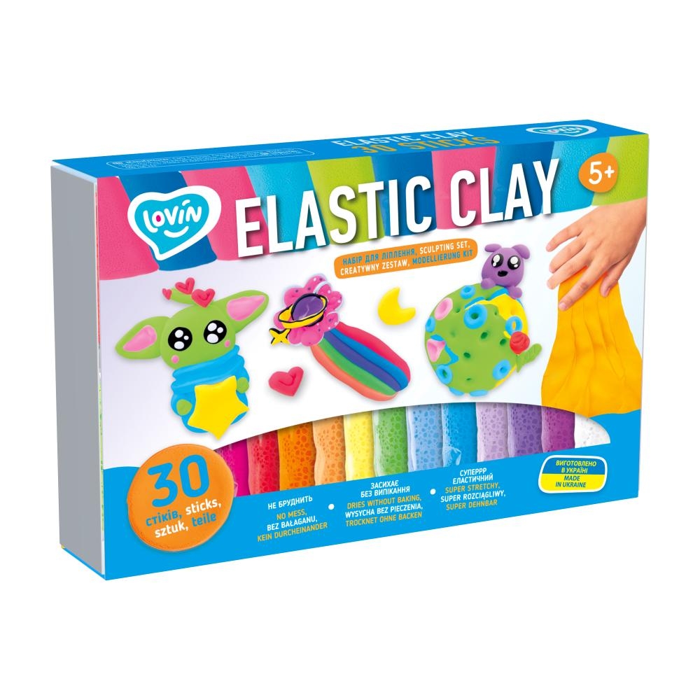 Kūrybinis Modelino - Plastilino rinkinys Elastic 30 vnt-Žaislai, Kūrybiniai žaislai, Lipdymas-e-vaikas