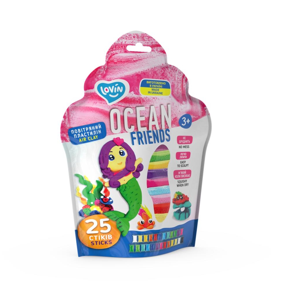 Kūrybinis Modelino - Plastilino rinkinys Lovin Ocean friends 25 vnt-Žaislai, Kūrybiniai žaislai, Lipdymas-e-vaikas