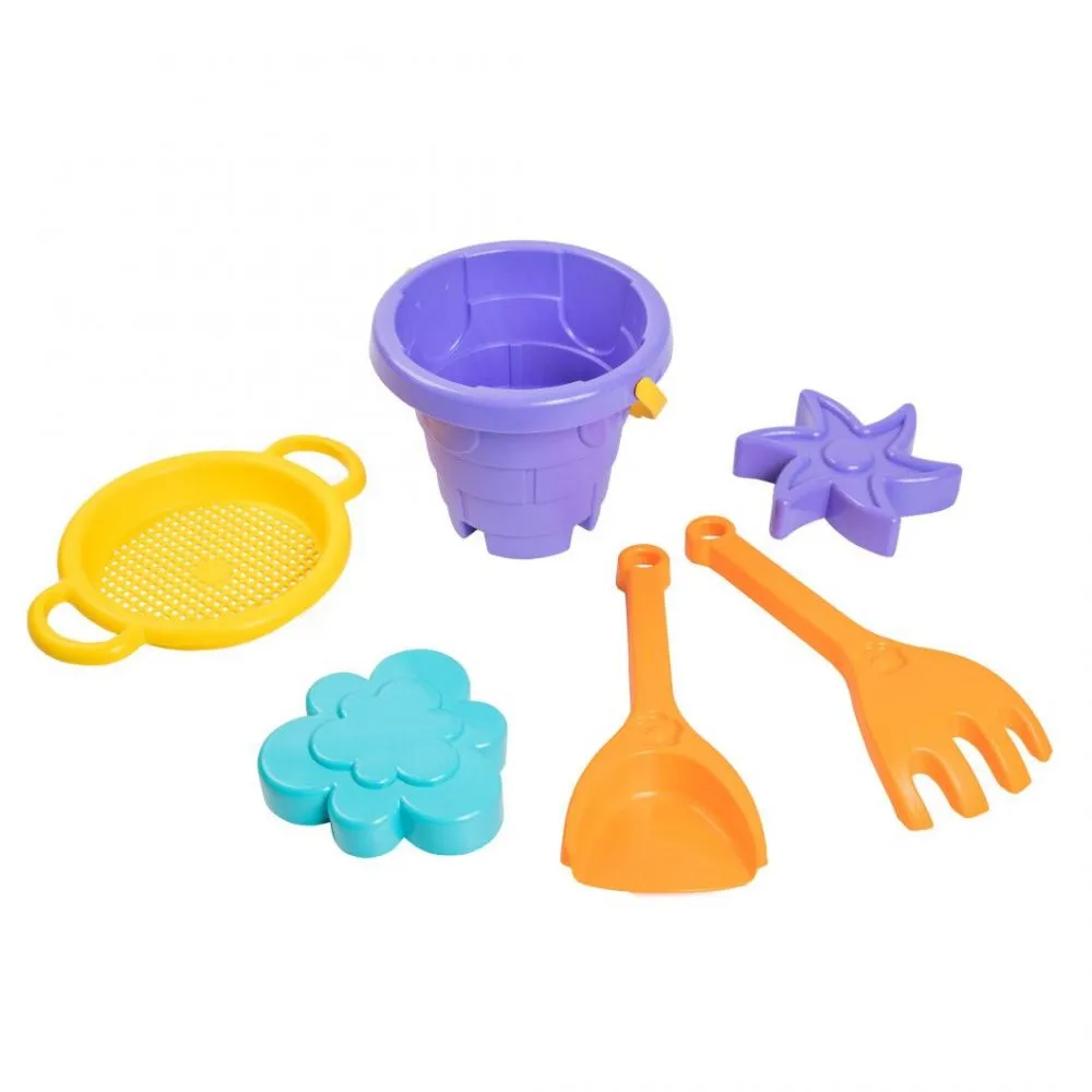 Smėlio rinkinys Tower 6 el.-Žaislai, Lauko žaislai, Vandens ir smėlio žaislai, Smėlio ir vandens žaislai-e-vaikas