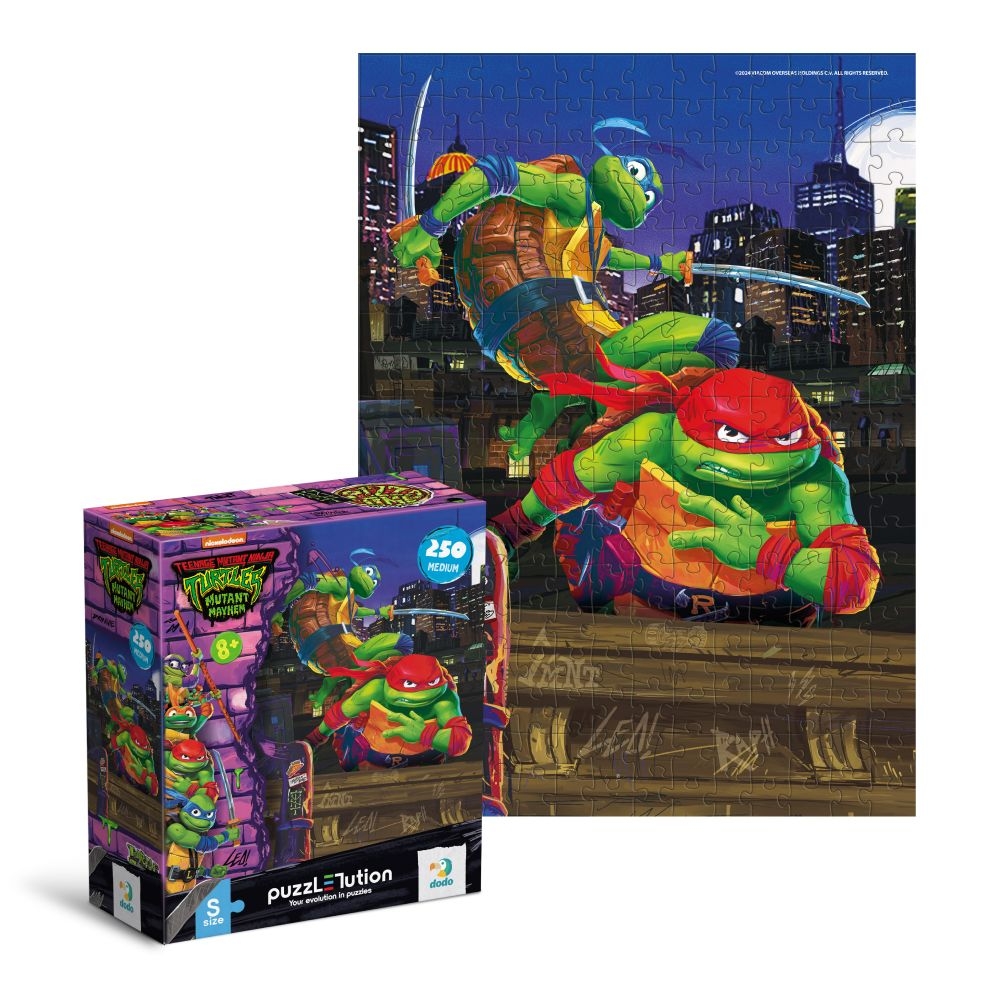 Edukacinė dėlionė Medium-S TMNT Leonardo and Raphael 250 pcs-Žaislai, Dėlionės, Dėlionės iki 500 detalių-e-vaikas
