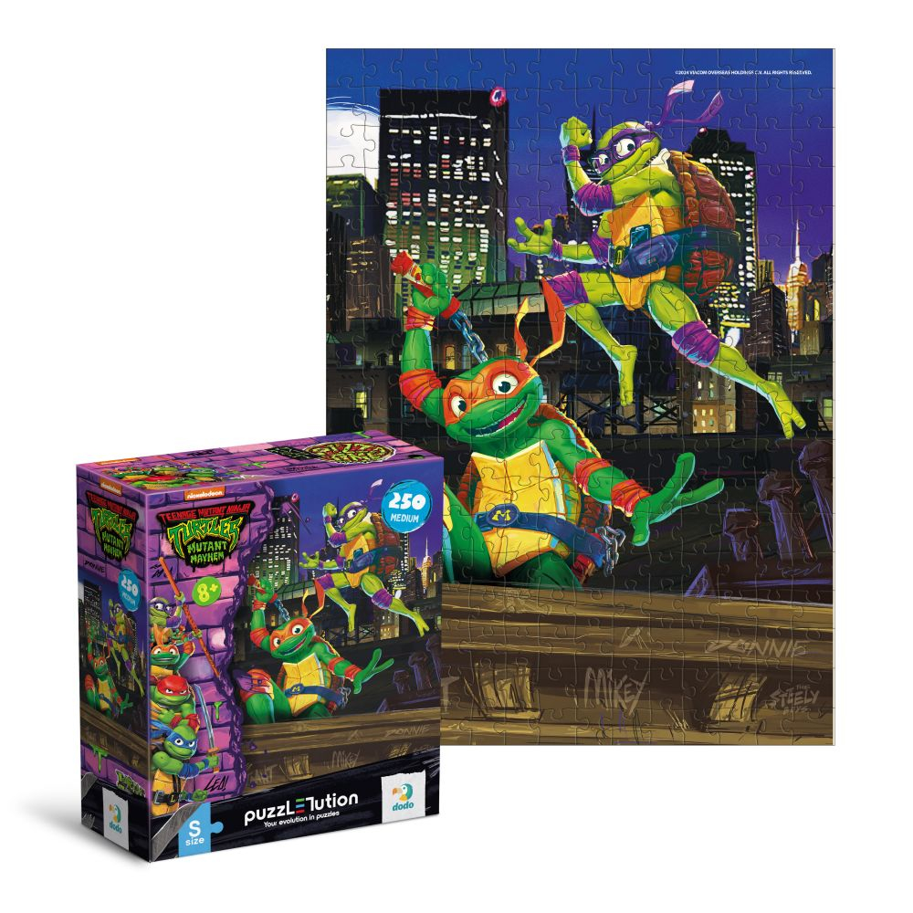 Edukacinė dėlionė Medium-S TMNT Donatello and Michelangelo 250 pcs-Žaislai, Dėlionės, Dėlionės iki 500 detalių-e-vaikas