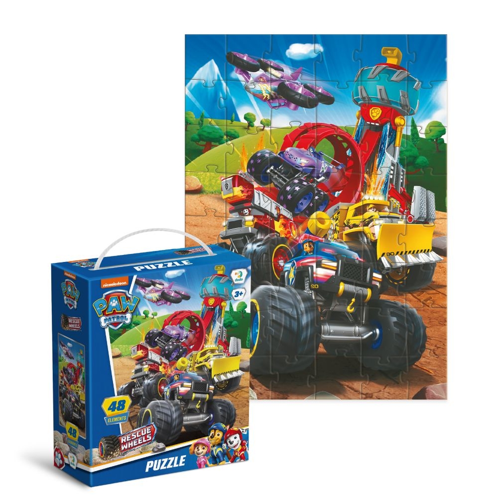Edukacinė dėlionė Paw Patrol Rescue Wheels 48 pcs-Žaislai, Dėlionės, Dėlionės iki 500 detalių-e-vaikas