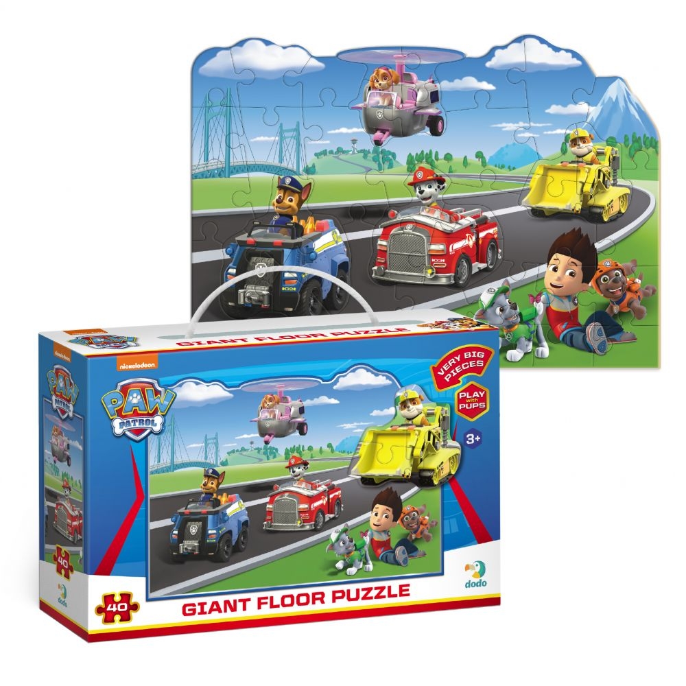 Edukacinė dėlionė Paw Patrol Giant floor puzzle-Žaislai, Dėlionės, Dėlionės iki 500 detalių-e-vaikas