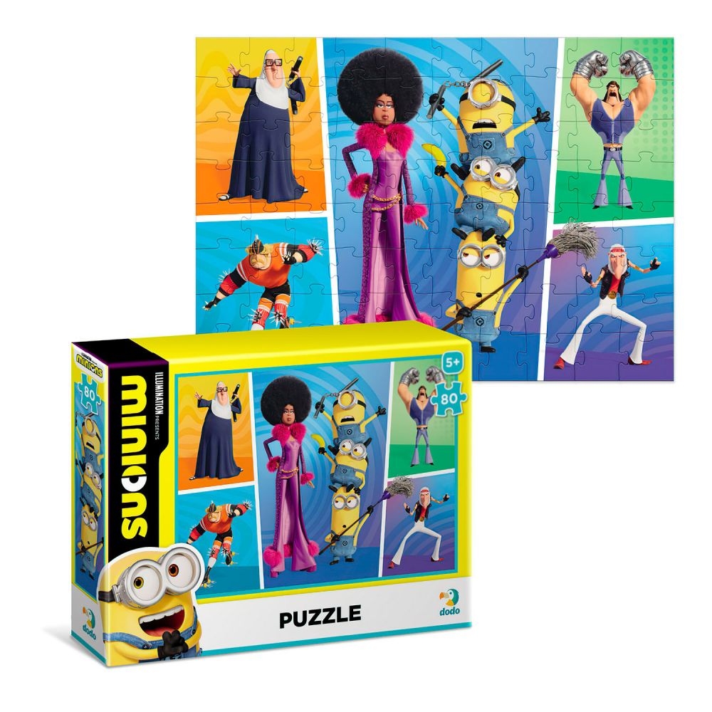 Edukacinė dėlionė Minions 48 el.-Žaislai, Dėlionės, Dėlionės iki 500 detalių-e-vaikas