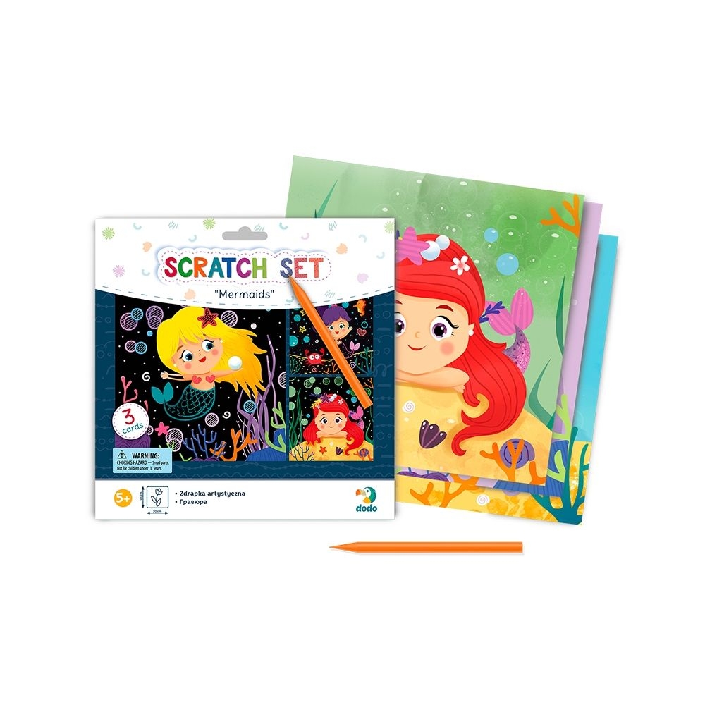 Kūrybinis rinkinys Scratch Set Undinėlės-Žaislai, Kūrybiniai žaislai, Kūrybiniai rinkiniai-e-vaikas