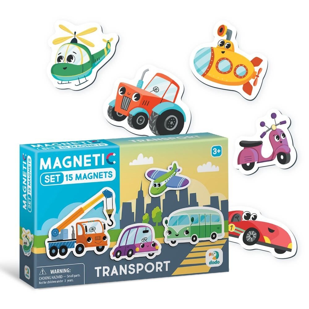Edukacinis magnetinis žaidimas - dėlionė Transportas 1-Žaislai, Dėlionės, Magnetinės dėlionės-e-vaikas