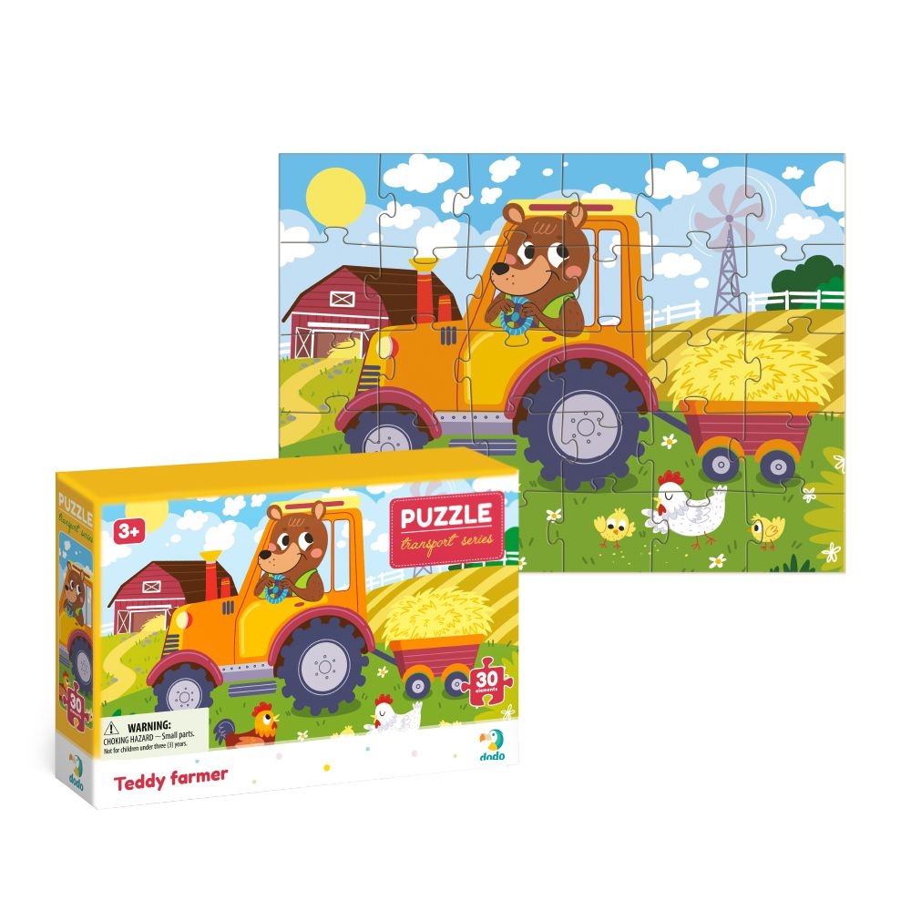 Dėlionė Teddy Farmer 30 el.-Žaislai, Dėlionės, Dėlionės iki 500 detalių-e-vaikas