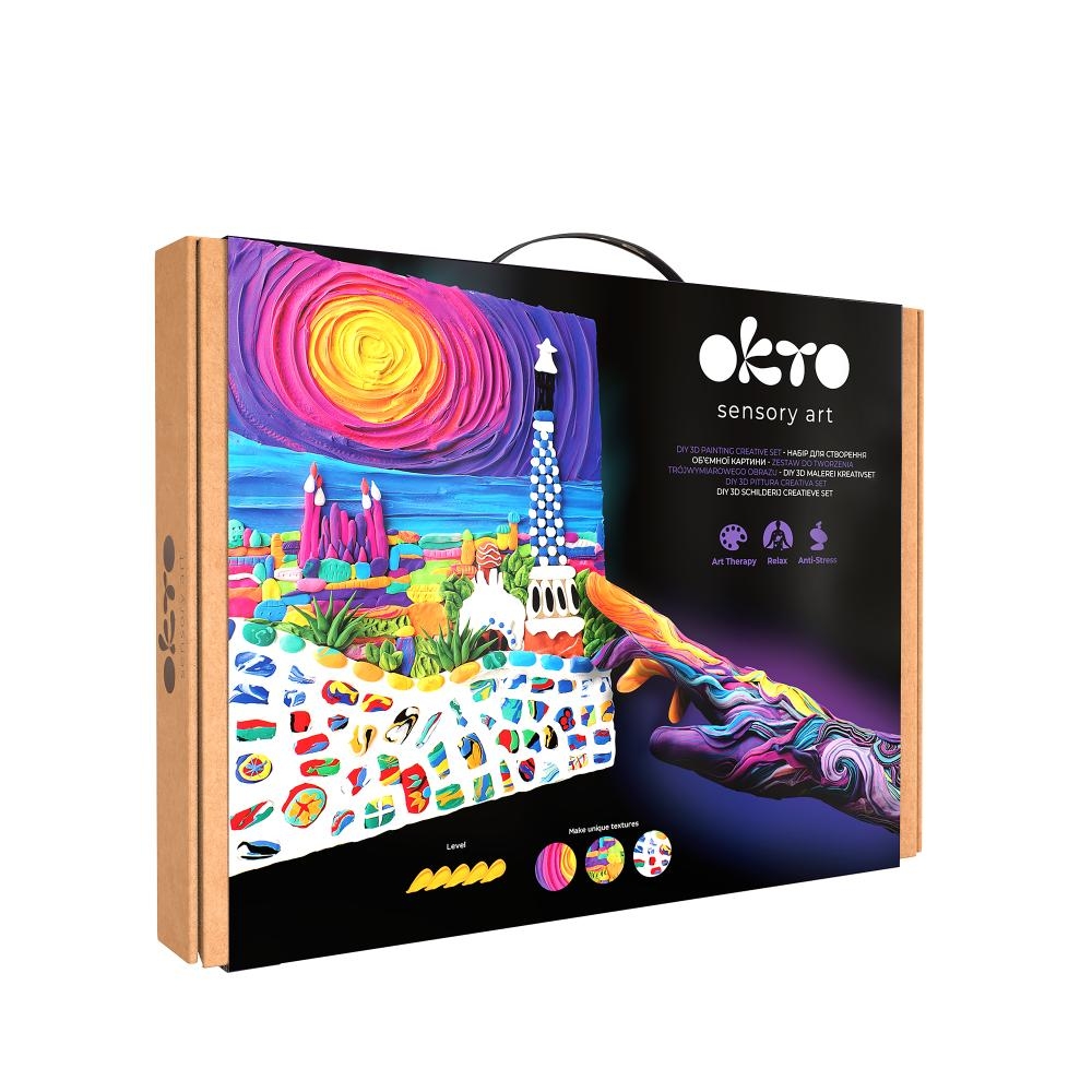 Kūrybinis modelino rinkinys - 3D tapyba Park Guell Barcelona (30x40 cm)-Žaislai, Kūrybiniai žaislai, Lipdymas-e-vaikas