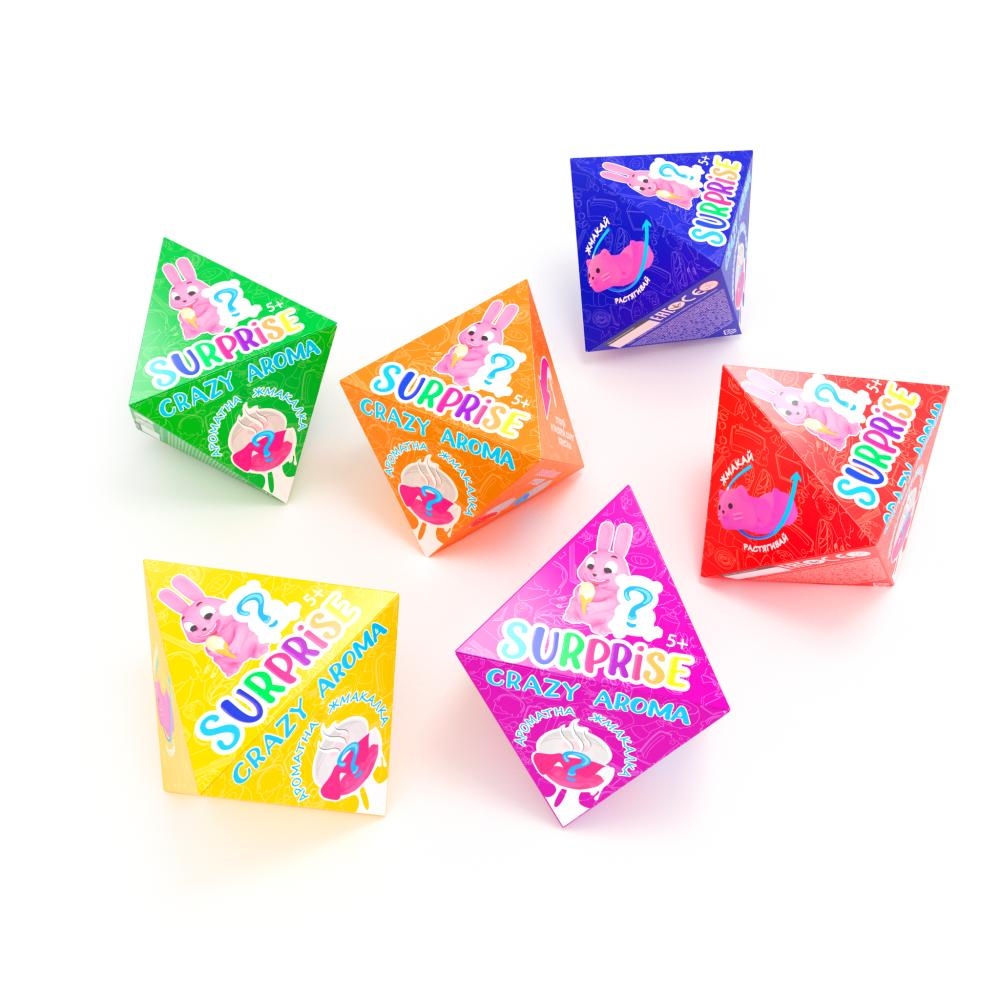  Antistresini Slime masė Crazy Aroma SURPRISE+Squish 