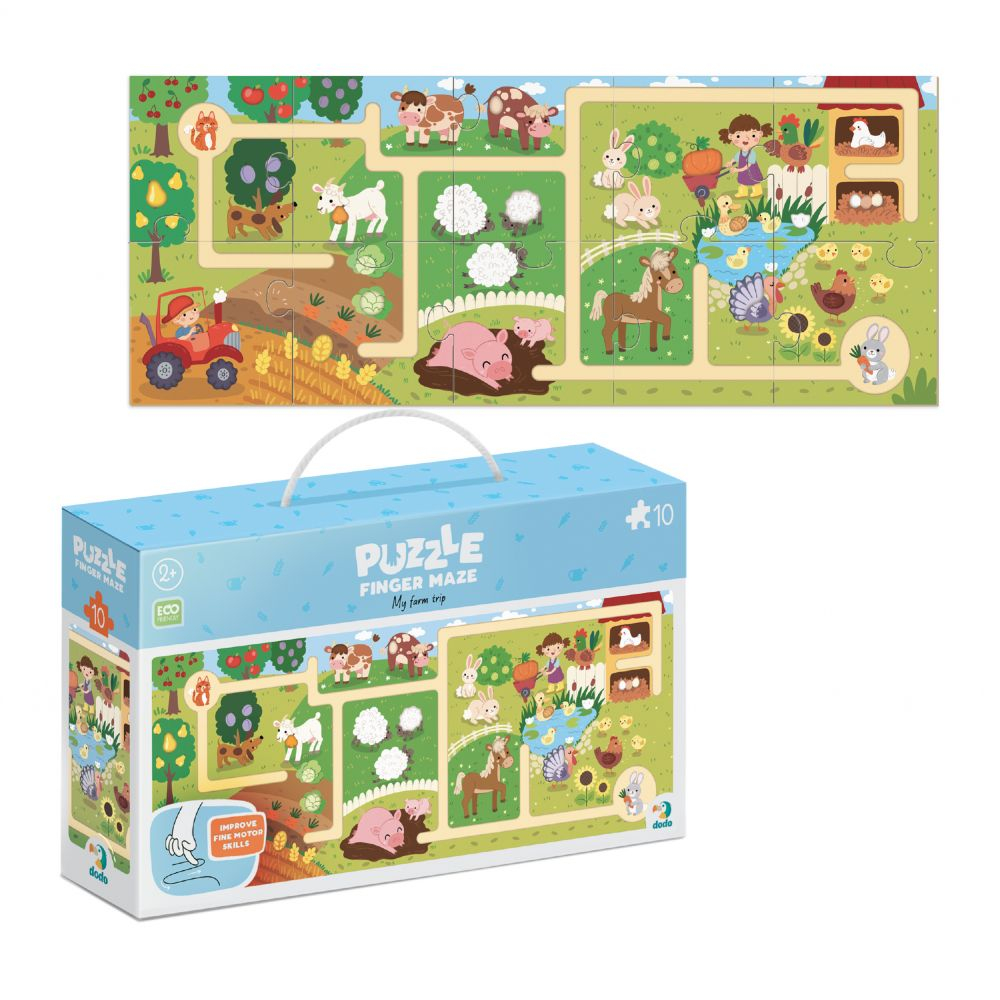  Kudikiams žaislas Dėlionės labirintas „Mano kelionė į ūkį“ 