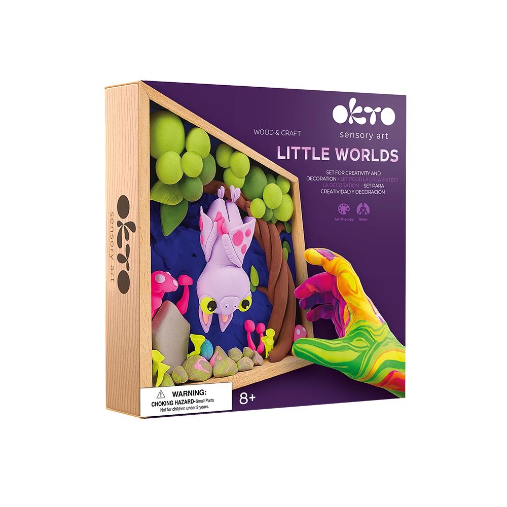Kūrybinis rinkinys Air clay Modelino rinkinys Little Worlds Bat-Žaislai, Kūrybiniai žaislai, Lipdymas-e-vaikas